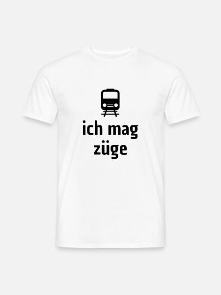 Ich mag Züge! - Männer T-Shirt - Weiß