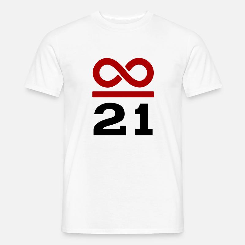 Bitcoin Sprüche Wertspeicher Unendlich 21 - Männer T-Shirt - Weiß