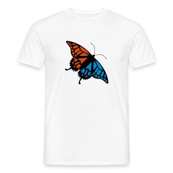 Butterfly (colors customizable) - Men's T-Shirt - white - Front - AI Model Male 178 dark (178cm)