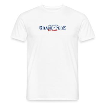 Le meilleur grand père du monde - T-shirt homme - blanc - Devant - AI Model Male 178 dark (178cm)