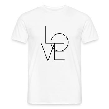 love - T-shirt homme - blanc - Devant - AI Model Male 178 dark (178cm)
