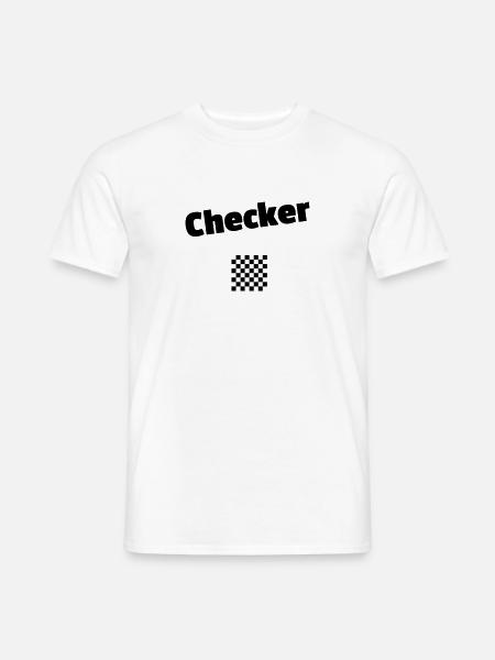 checker - Männer T-Shirt - Weiß