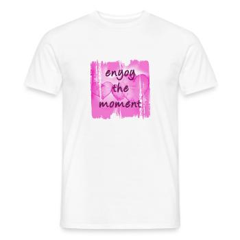 Enyoy Le Moment Coeurs Roses - T-shirt homme - blanc - Devant - AI Model Male 178 dark (178cm)