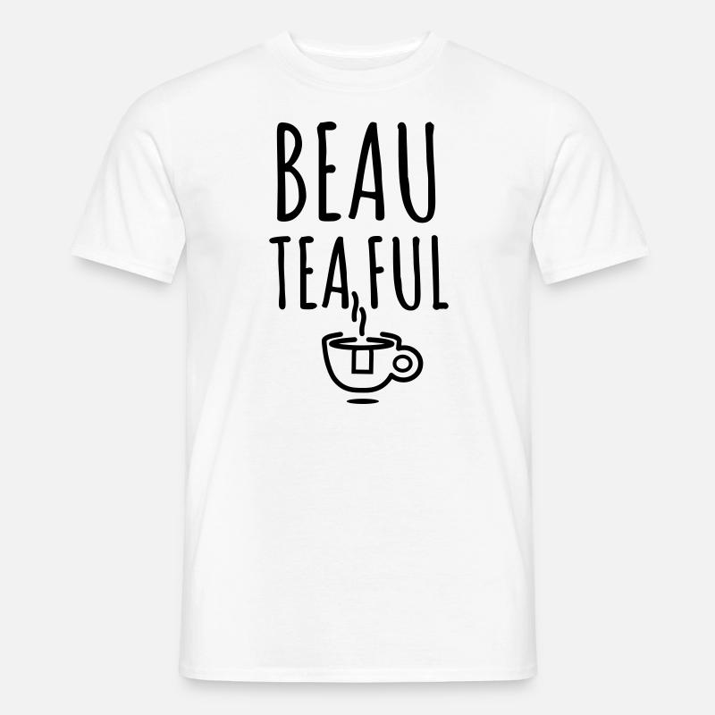 Schöner Tee voll - Männer T-Shirt - Weiß