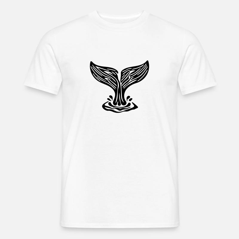 Wal Fluke Vector - Männer T-Shirt - Weiß