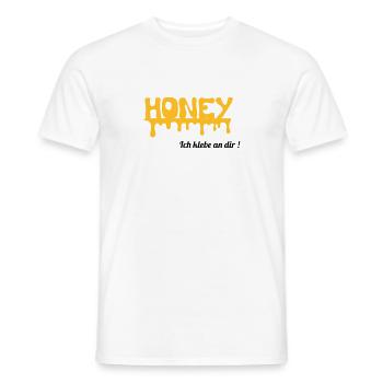 Honey Ich klebe an dir - Männer T-Shirt - Weiß - Vorne - AI Model Male 178 dark (178cm)