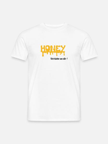 Honey Ich klebe an dir - Männer T-Shirt - Weiß