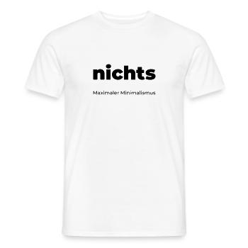 Maximaler Minimalismus - Männer T-Shirt - Weiß - Vorne - AI Model Male 178 dark (178cm)