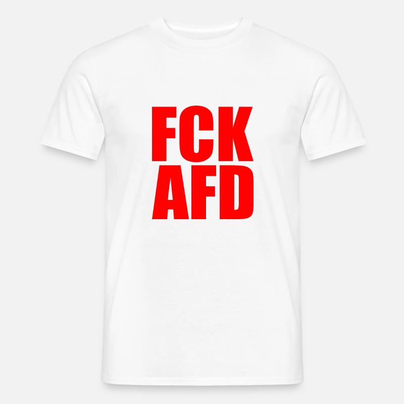 Fck afd - Männer T-Shirt - Weiß