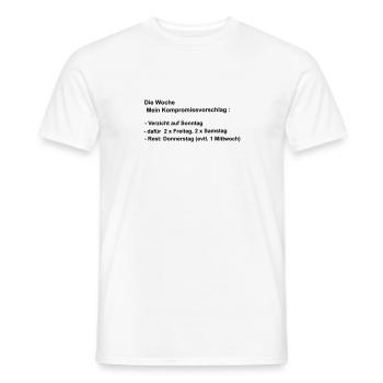 Woche - Männer T-Shirt - Weiß - Vorne - AI Model Male 178 dark (178cm)
