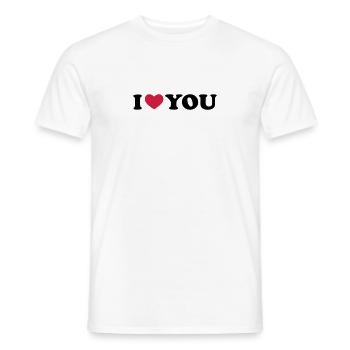 I Love You - Männer T-Shirt - Weiß - Vorne - AI Model Male 178 dark (178cm)