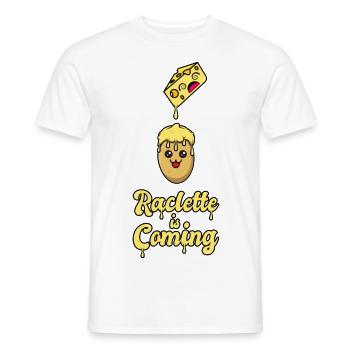 Raclette Is Coming - Männer T-Shirt - Weiß - Vorne - AI Model Male 178 dark (178cm)