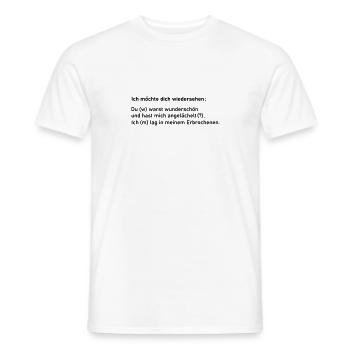 wiedersehen - Männer T-Shirt - Weiß - Vorne - AI Model Male 178 dark (178cm)
