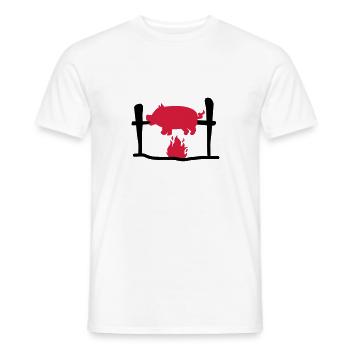 BBQ barbecue - Men's T-Shirt - white - Front - AI Model Male 178 dark (178cm)