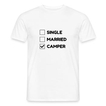 Campingplatz / Camper / Camping / Camp - Männer T-Shirt - Weiß - Vorne - AI Model Male 178 dark (178cm)