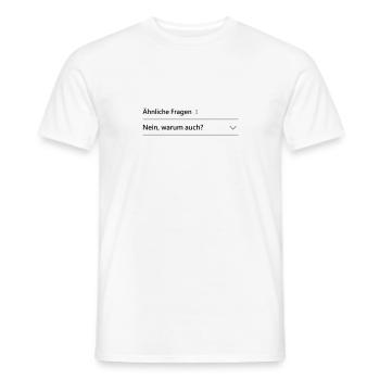 Ähnliche Fragen - Männer T-Shirt - Weiß - Vorne - AI Model Male 178 dark (178cm)