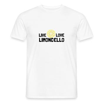 Live, Love, Limoncello, Italie - T-shirt homme - blanc - Devant - AI Model Male 178 dark (178cm)
