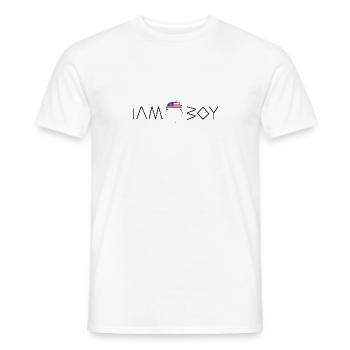 Je suis un garçon américain - T-shirt homme - blanc - Devant - AI Model Male 178 dark (178cm)