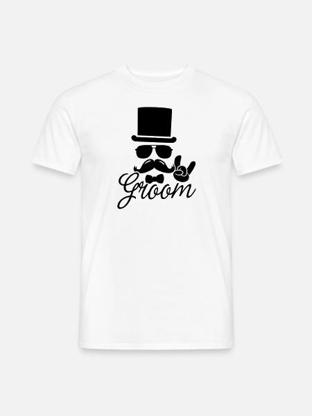 Groom Wedding Marriage Stag do night bachelor - Men's T-Shirt - white