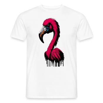 Flamingo Pink Abstrakt - Männer T-Shirt - Weiß - Vorne - AI Model Male 178 dark (178cm)