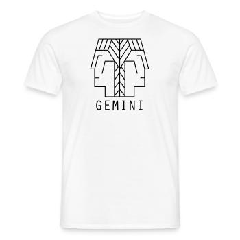 Zwillinge - Männer T-Shirt - Weiß - Vorne - AI Model Male 178 dark (178cm)