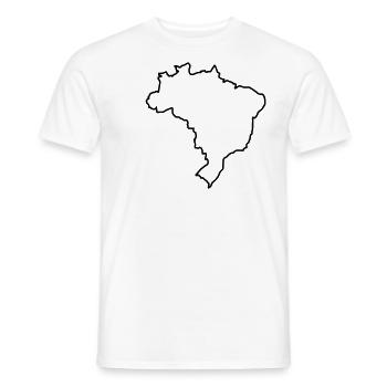 Brésil / / Coupe du Monde 2014 / / Football - T-shirt homme - blanc - Devant - AI Model Male 178 dark (178cm)