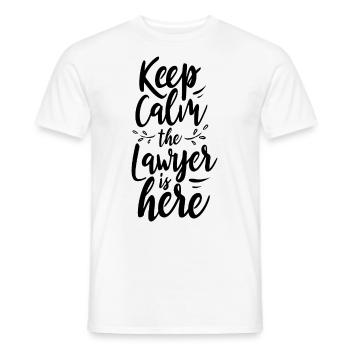 Bleib Ruhig Der Anwalt Ist Hier Jurist Jura - Männer T-Shirt - Weiß - Vorne - AI Model Male 178 dark (178cm)