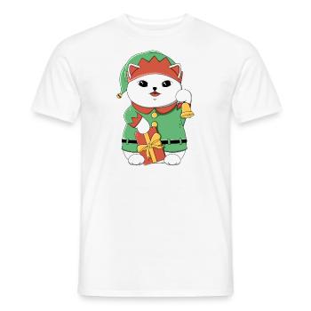 Elf Lucky Cat - Men's T-Shirt - white - Front - AI Model Male 178 dark (178cm)