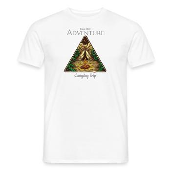 Adventure camping trip travel nature mountains - Männer T-Shirt - Weiß - Vorne - AI Model Male 178 dark (178cm)