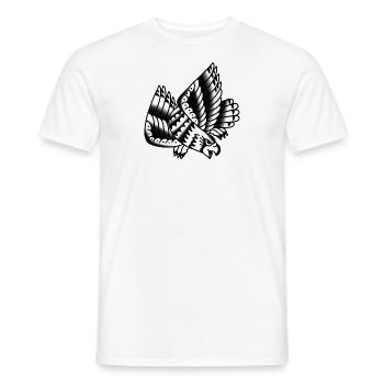 Aigle tatoueur de la vieille école - T-shirt homme - blanc - Devant - AI Model Male 178 dark (178cm)