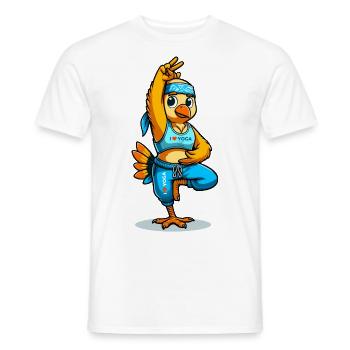 I LOVE YOGA 1 - Men's T-Shirt - white - Front - AI Model Male 178 dark (178cm)