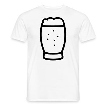 Bière - T-shirt homme - blanc - Devant - AI Model Male 178 dark (178cm)