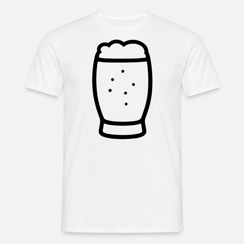 Bier - Männer T-Shirt - Weiß