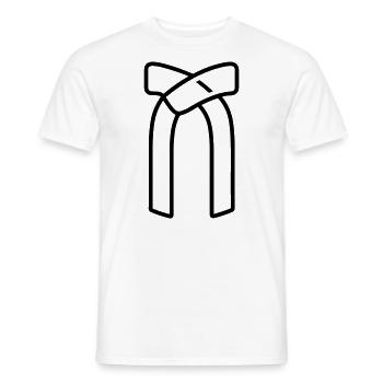 belt - Men's T-Shirt - white - Front - AI Model Male 178 dark (178cm)