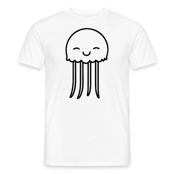 Jellyfish - Men's T-Shirt - white - Front - AI Model Male 178 dark (178cm)