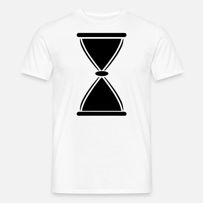 Stundenglas - Männer T-Shirt - Weiß