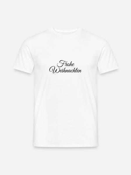 Frohe Weihnachten Kalligraphie - Männer T-Shirt - Weiß