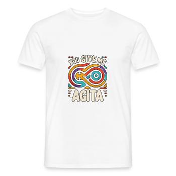 You Give Me Agita 5 - Männer T-Shirt - Weiß - Vorne - AI Model Male 178 dark (178cm)