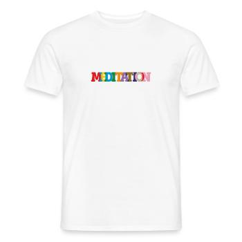 Meditation / Zen / Relax - Men's T-Shirt - white - Front - AI Model Male 178 dark (178cm)