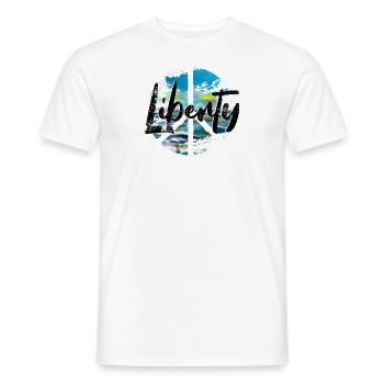 Peace woodstock Liberty - Männer T-Shirt - Weiß - Vorne - AI Model Male 178 dark (178cm)