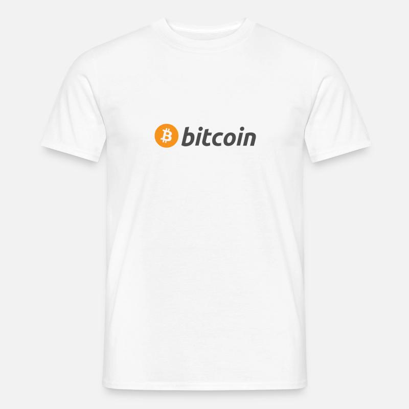 BTC Logo – Bitcoin Symbol - Männer T-Shirt - Weiß