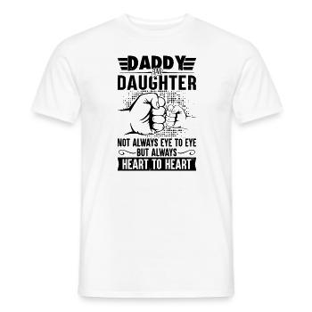 Daddy and daughter always heart to heart - Men's T-Shirt - white - Front - AI Model Male 178 dark (178cm)