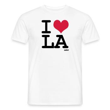 i love los angeles - la by wam - Men's T-Shirt - white - Front - AI Model Male 178 dark (178cm)