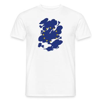 Europe Flag EU Euro European Flag - Men's T-Shirt - white - Front - AI Model Male 178 dark (178cm)