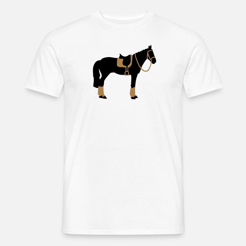 Pferd - Männer T-Shirt - Weiß