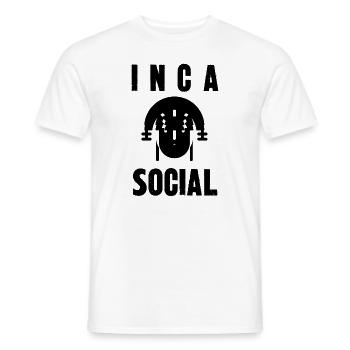 inca social - T-shirt homme - blanc - Devant - AI Model Male 178 dark (178cm)
