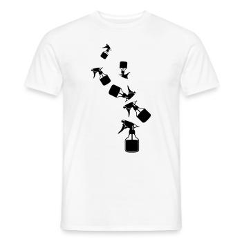 Icône Coiffeur - T-shirt homme - blanc - Devant - AI Model Male 178 dark (178cm)