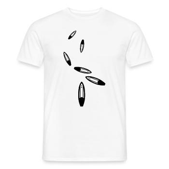 Surfboard icon icon - Men's T-Shirt - white - Front - AI Model Male 178 dark (178cm)