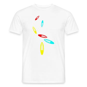 Surfboard icon icon - Men's T-Shirt - white - Front - AI Model Male 178 dark (178cm)
