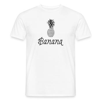 This Is Not A Banana - Männer T-Shirt - Weiß - Vorne - AI Model Male 178 dark (178cm)